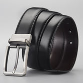 Gentleman Business Style Men's Leather Business Rotation Pin Buckle Belt